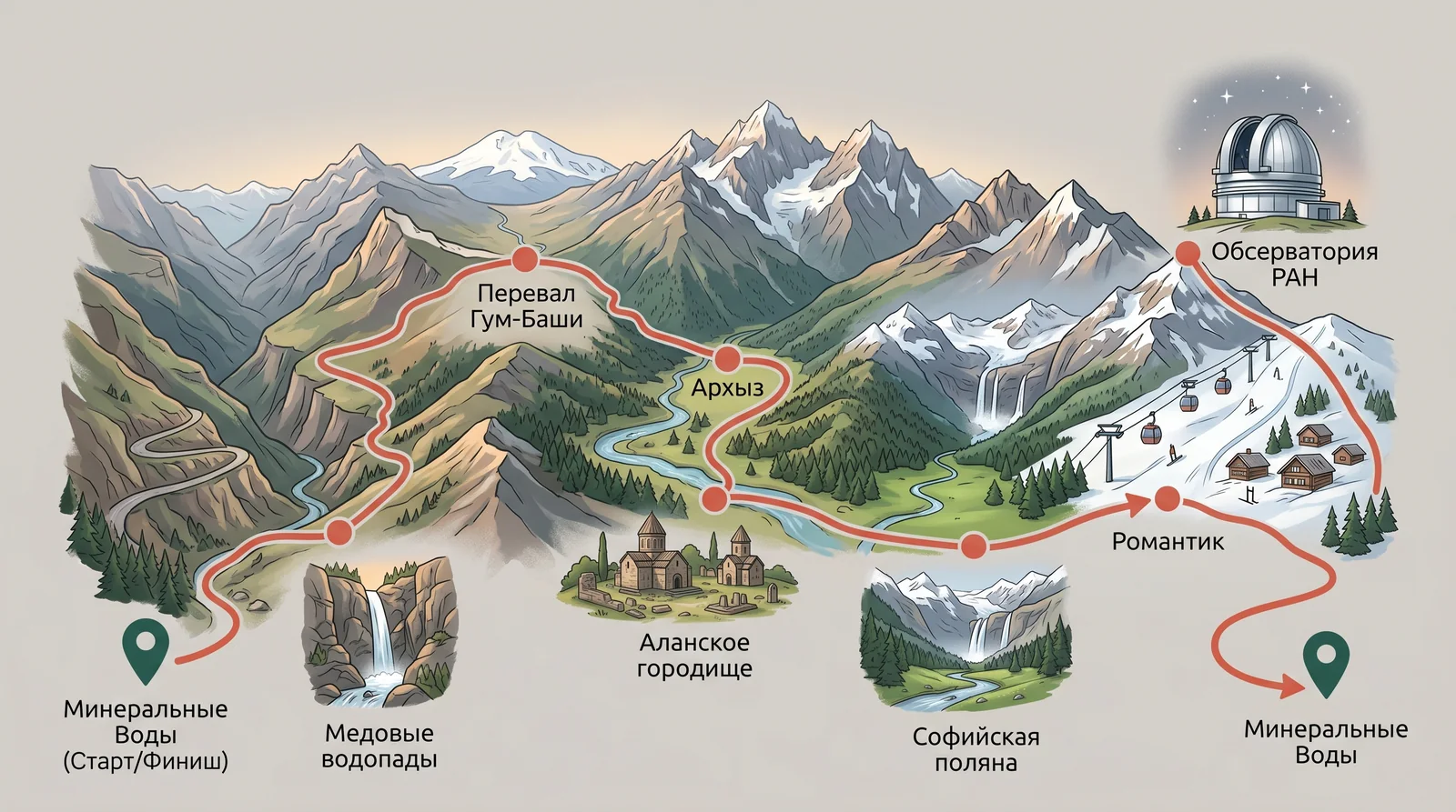 Карта маршрута: Минеральные Воды — Минеральные Воды