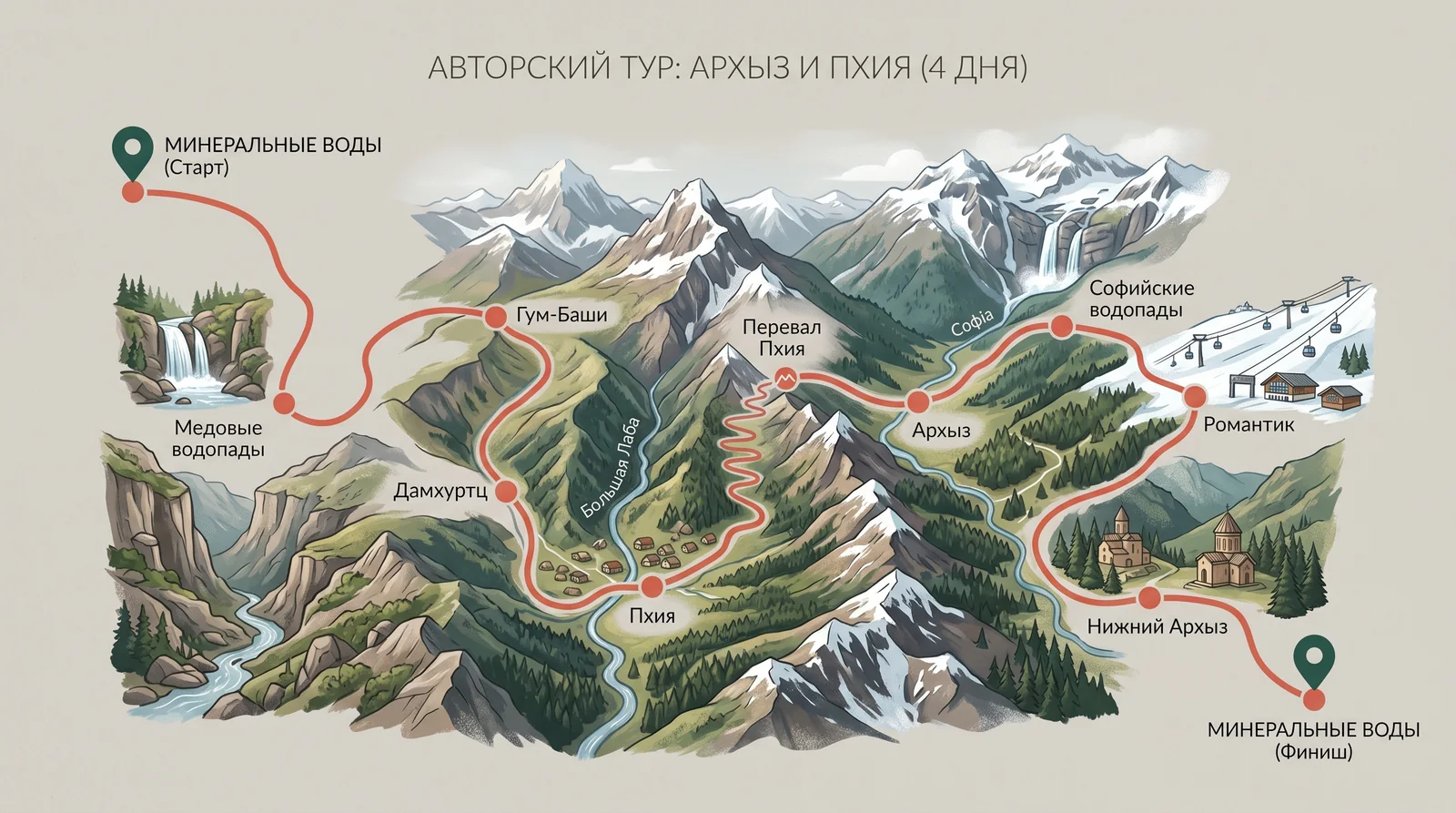 Карта маршрута: Минеральные Воды — Минеральные Воды