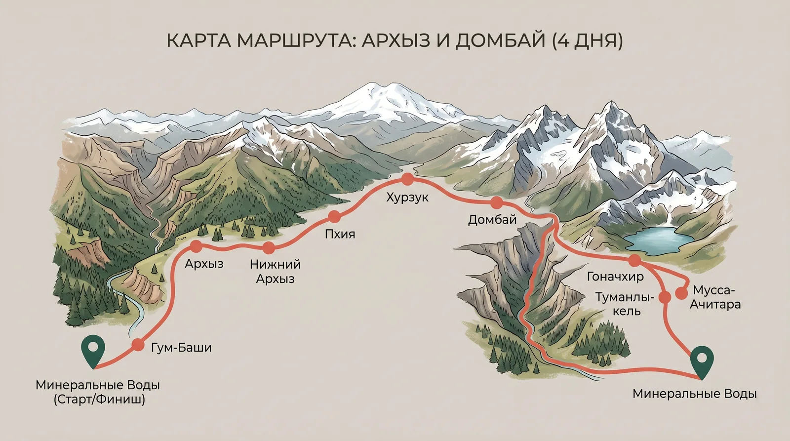 Карта маршрута: Минеральные Воды — Минеральные Воды