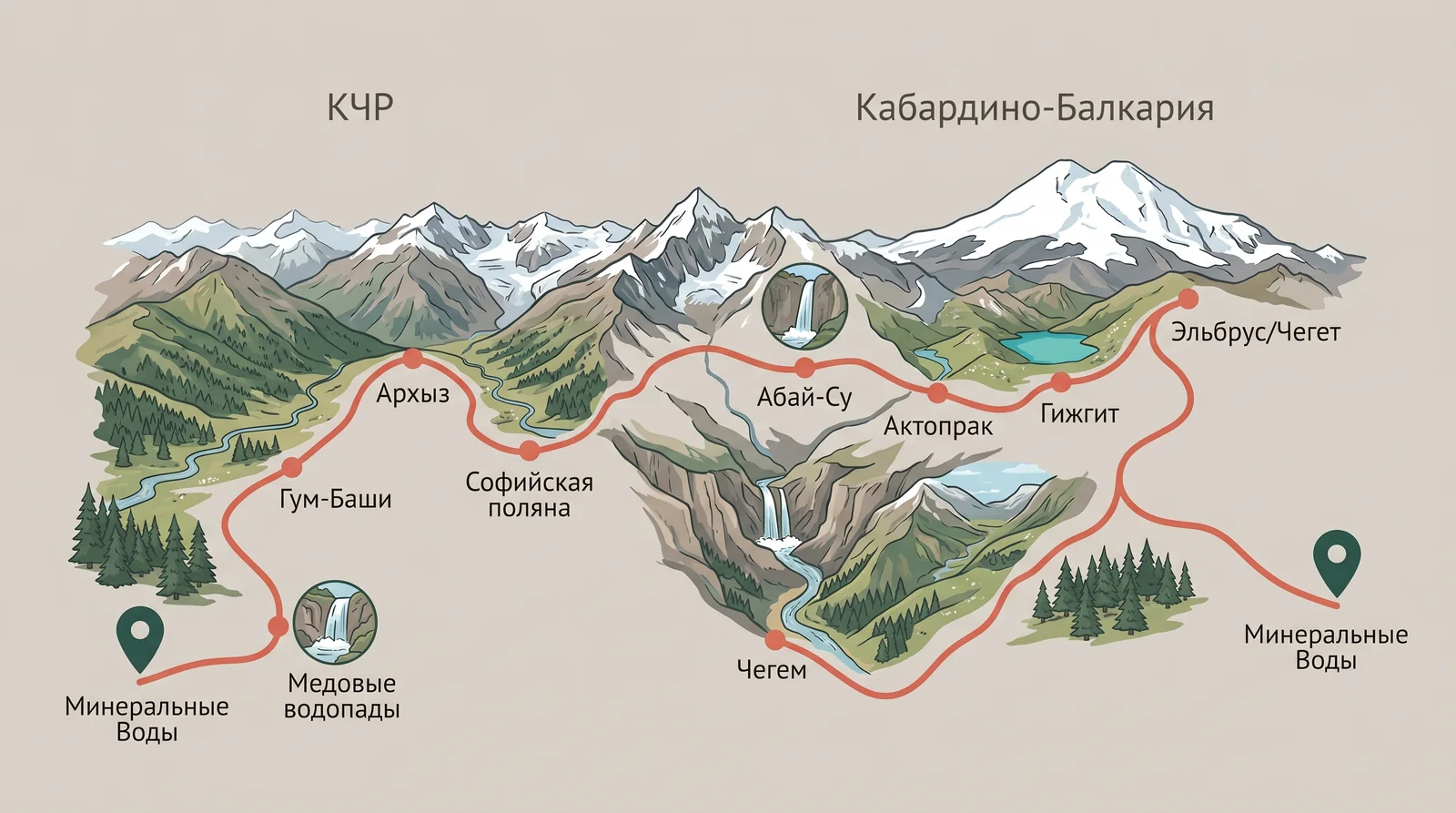Карта маршрута: Минеральные Воды — Минеральные Воды