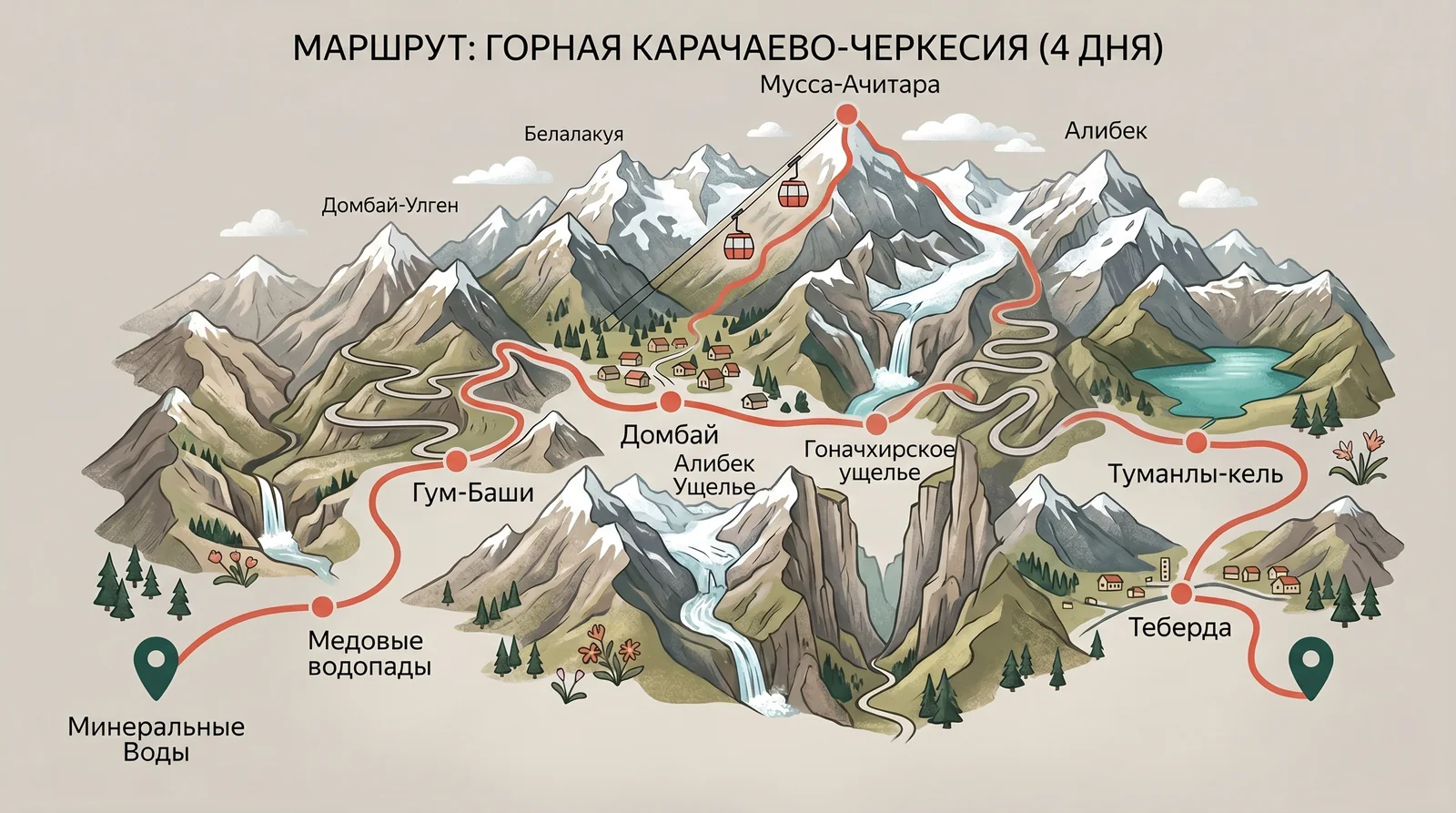 Карта маршрута: Минеральные Воды — Минеральные Воды
