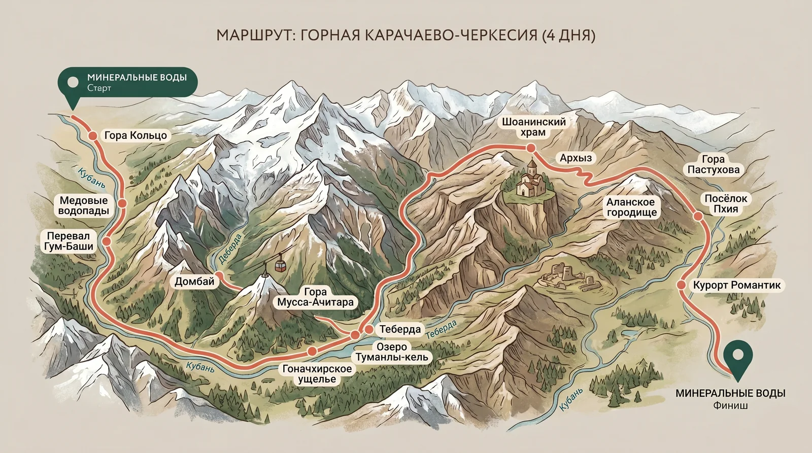 Карта маршрута: Минеральные Воды — Минеральные Воды
