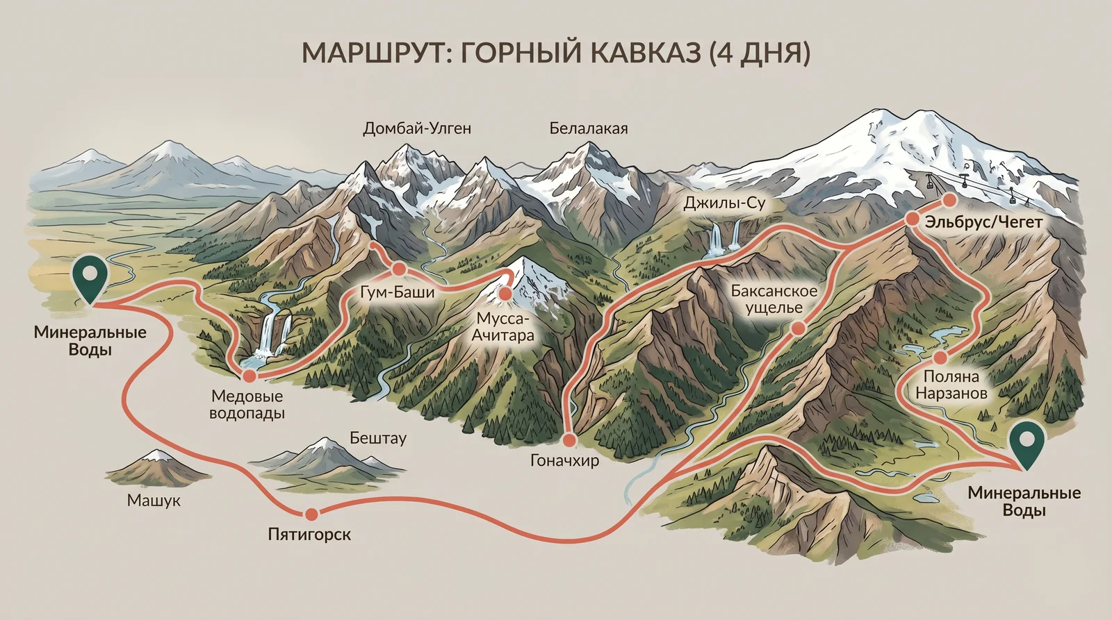 Карта маршрута: Минеральные Воды — Минеральные Воды